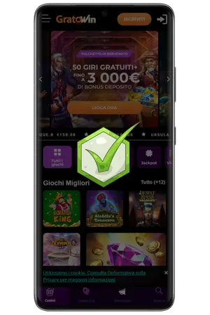 Hai effettuato l'accesso al tuo Account GratoWin Casino