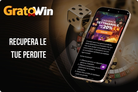 Bonus rimborso cashback GratoWin casinò