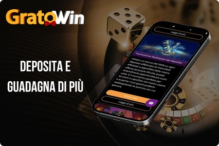 Bonus sul deposito GratoWin casinò