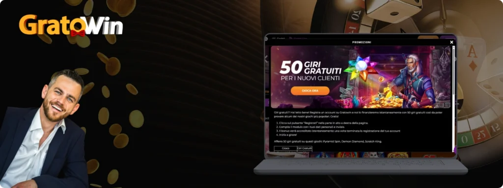Bonus giri gratuiti GratoWin casinò