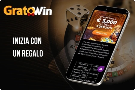 Bonus di benvenuto GratoWin casinò